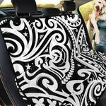 Black And White Polynesian Tattoo Print Pet Car Back Seat Cover