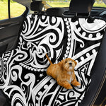 Black And White Polynesian Tattoo Print Pet Car Back Seat Cover