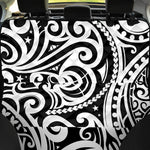 Black And White Polynesian Tattoo Print Pet Car Back Seat Cover