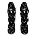 Black And White Rabbit Pattern Print Muay Thai Shin Guards