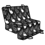 Black And White Rabbit Pattern Print Pet Car Back Seat Cover