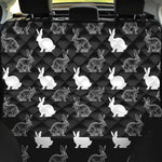 Black And White Rabbit Pattern Print Pet Car Back Seat Cover