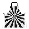 Black And White Radial Rays Print Apron