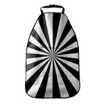 Black And White Radial Rays Print Car Seat Organizers