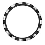 Black And White Radial Rays Print Car Steering Wheel Cover