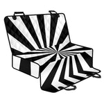 Black And White Radial Rays Print Pet Car Back Seat Cover
