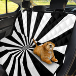 Black And White Radial Rays Print Pet Car Back Seat Cover