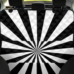 Black And White Radial Rays Print Pet Car Back Seat Cover