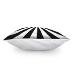 Black And White Radial Rays Print Pillow Cover