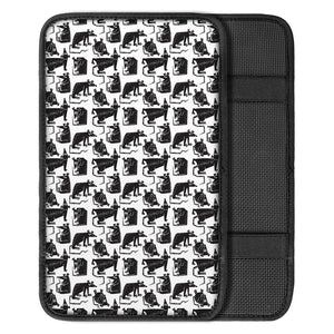 Black And White Rat Pattern Print Car Center Console Cover