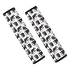 Black And White Rat Pattern Print Car Seat Belt Covers