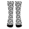 Black And White Rat Pattern Print Crew Socks