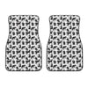 Black And White Rat Pattern Print Front Car Floor Mats