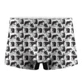 Black And White Rat Pattern Print Men's Boxer Briefs