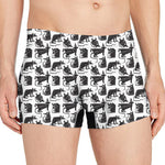 Black And White Rat Pattern Print Men's Boxer Briefs