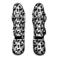 Black And White Rat Pattern Print Muay Thai Shin Guards