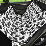 Black And White Rat Pattern Print Pet Car Back Seat Cover