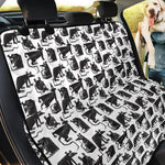 Black And White Rat Pattern Print Pet Car Back Seat Cover