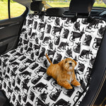 Black And White Rat Pattern Print Pet Car Back Seat Cover