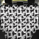 Black And White Rat Pattern Print Pet Car Back Seat Cover