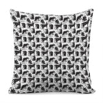 Black And White Rat Pattern Print Pillow Cover