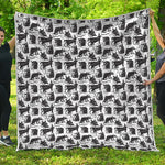 Black And White Rat Pattern Print Quilt
