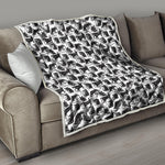 Black And White Rat Pattern Print Quilt