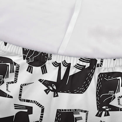 Black And White Rat Pattern Print Sofa Cover