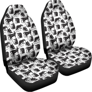 Black And White Rat Pattern Print Universal Fit Car Seat Covers