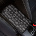 Black And White Robot Pattern Print Car Center Console Cover