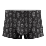 Black And White Robot Pattern Print Men's Boxer Briefs