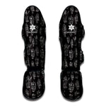 Black And White Robot Pattern Print Muay Thai Shin Guard