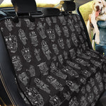 Black And White Robot Pattern Print Pet Car Back Seat Cover