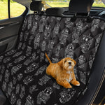 Black And White Robot Pattern Print Pet Car Back Seat Cover