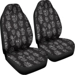 Black And White Robot Pattern Print Universal Fit Car Seat Covers
