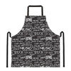 Black And White Rock And Roll Print Apron