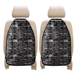 Black And White Rock And Roll Print Car Seat Organizers