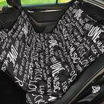 Black And White Rock And Roll Print Pet Car Back Seat Cover