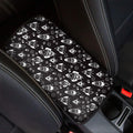 Black And White Rocket Pattern Print Car Center Console Cover