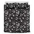 Black And White Rocket Pattern Print Duvet Cover Bedding Set