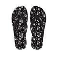 Black And White Rocket Pattern Print Flip Flops