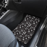 Black And White Rocket Pattern Print Front and Back Car Floor Mats