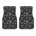 Black And White Rocket Pattern Print Front Car Floor Mats