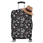 Black And White Rocket Pattern Print Luggage Cover