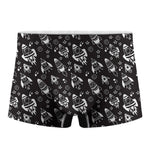 Black And White Rocket Pattern Print Men's Boxer Briefs