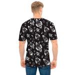 Black And White Rocket Pattern Print Men's T-Shirt