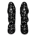 Black And White Rocket Pattern Print Muay Thai Shin Guards