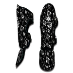 Black And White Rocket Pattern Print Muay Thai Shin Guard