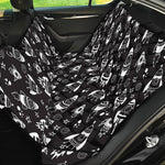 Black And White Rocket Pattern Print Pet Car Back Seat Cover