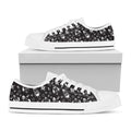 Black And White Rocket Pattern Print White Low Top Sneakers